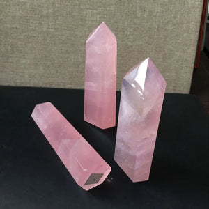 1pc 100% Natural Rose Quartz Healing Crystal Pointed Stone 40-50mm Handmade Home Decor Gemstone