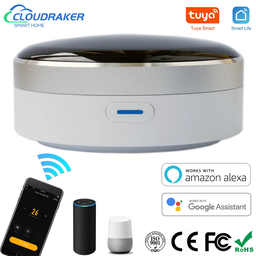 Cloudraker Smart Universal Remote Control – Infrared Control via App, Compatible with Alexa, Google Home &amp; Siri