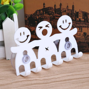 Wall Mounted Toothbrush Holder with Suction Cup – Practical Cartoon Bathroom Set