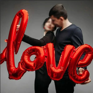 Heart Shaped Foil Balloons Valentine's Day Decorations