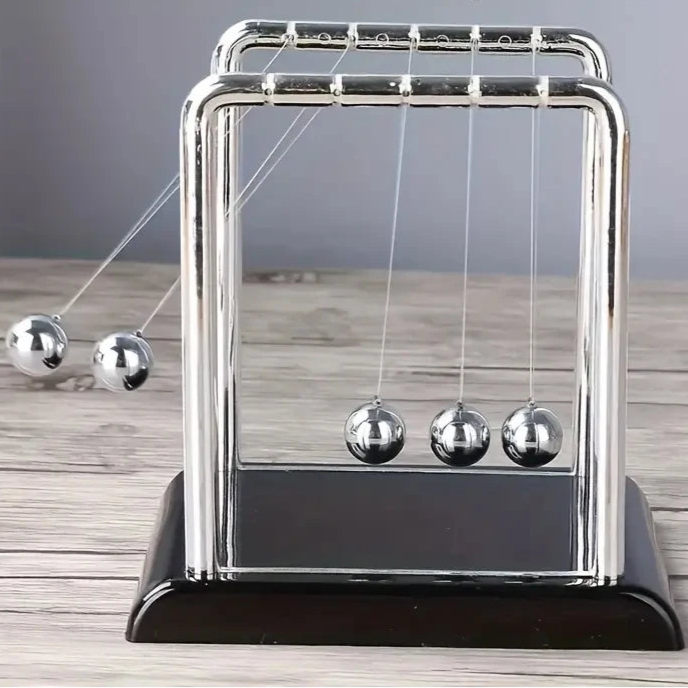 Newton's Cradle, Steel Balls in Balance, Educational Supply, Physics Science Toy, Desk Pendulum, Stress Relief Toy, Gift, Home Decor