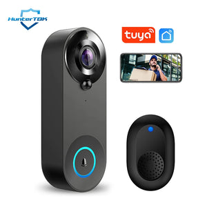 1080P Wireless Video Doorbell - Smart WiFi Camera with Motion Detection, Night Vision and Intercom, Compatible with Tuya Smart Home