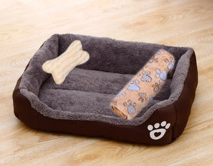 Candy Color Cozy Dog Bed – Comfortable Square Nest for Dogs and Cats