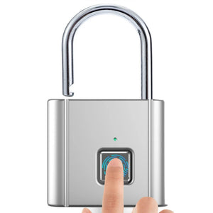 Waterproof Fingerprint Smart Padlock - Keyless Biometric Lock, USB Rechargeable for Home Security