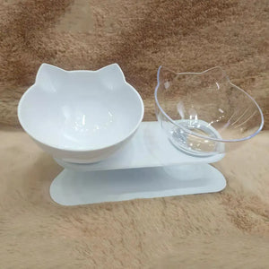 Non-Slip Cat Bowls with Sloped Stand – Ideal for Cats and Kittens