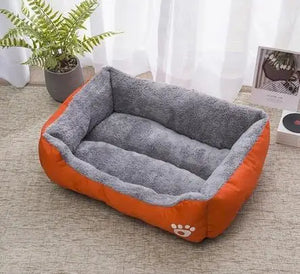 Candy Color Cozy Dog Bed – Comfortable Square Nest for Dogs and Cats