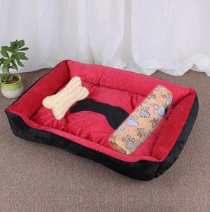 Candy Color Cozy Dog Bed – Comfortable Square Nest for Dogs and Cats