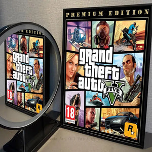 GTA 5 Sticker Poster – Waterproof Wall Decor