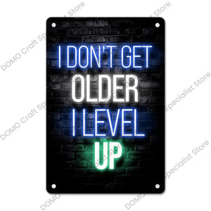 Gaming Neon Metal Sign – Retro Wall Decor