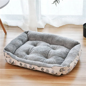 Candy Color Cozy Dog Bed – Comfortable Square Nest for Dogs and Cats