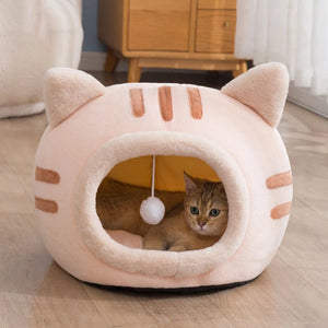 Super Cat Bed - Warm Pet House, Kitten Cave Cushion, Cat House, Cozy Dog Basket, Cat Relaxing Cushion