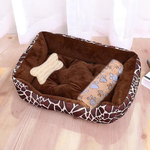 Candy Color Cozy Dog Bed – Comfortable Square Nest for Dogs and Cats