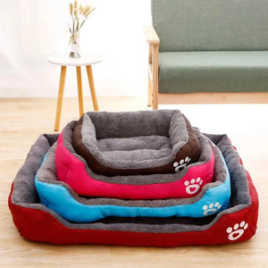 Candy Color Cozy Dog Bed – Comfortable Square Nest for Dogs and Cats