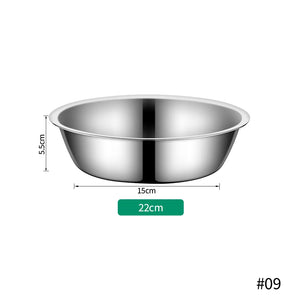 Large Capacity Stainless Steel Bowl - Durable and Economical for Cats and Dogs