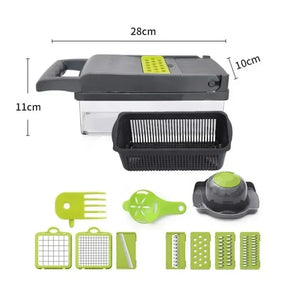 14/16 in 1 Multifunctional Vegetable Cutter -  
Slicer, Grater and Chopper with Handle for Quick Kitchen Preparations