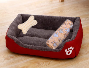 Candy Color Cozy Dog Bed – Comfortable Square Nest for Dogs and Cats