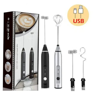 Portable Electric Milk Frother -
 USB Hand Blender for Coffee, Cappuccino, Cream, Eggs and More