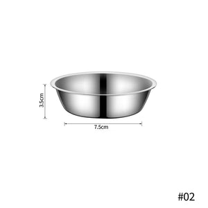 Large Capacity Stainless Steel Bowl - Durable and Economical for Cats and Dogs