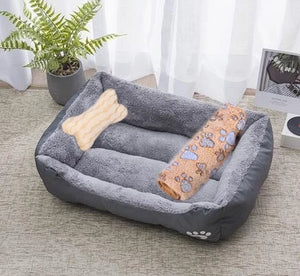 Candy Color Cozy Dog Bed – Comfortable Square Nest for Dogs and Cats