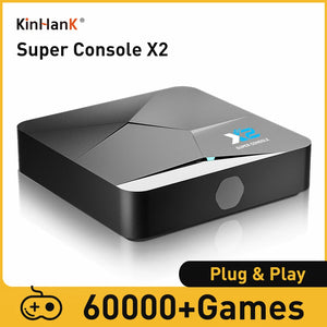 KINHANK Super Console X2 Retro Console – 60,000 Games, Support NAOMI/SS/DC/MAME,