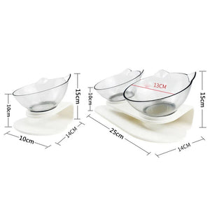 Non-Slip Cat Bowls with Sloped Stand – Ideal for Cats and Kittens