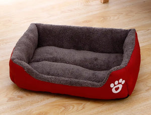 Candy Color Cozy Dog Bed – Comfortable Square Nest for Dogs and Cats