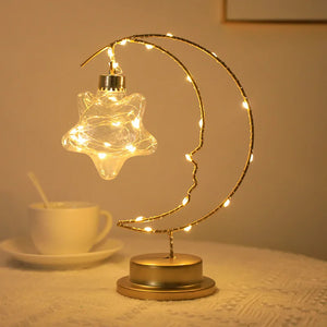 LED Star and Moon Lamp – Elegant Interior Ornament for Soft Lighting