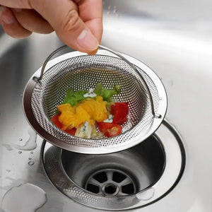 Stainless Steel Kitchen Sink Strainer - Food Waste &amp; Hair Catcher, 1 Piece, Great for Keeping Your Bathtub Clean