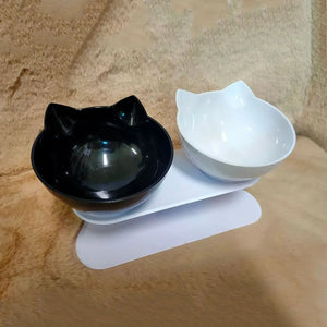 Non-Slip Cat Bowls with Sloped Stand – Ideal for Cats and Kittens