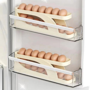 Double Layer Automatic Egg Dispenser - Convenient Storage &amp; Space Saving