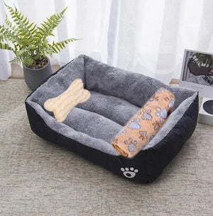 Candy Color Cozy Dog Bed – Comfortable Square Nest for Dogs and Cats