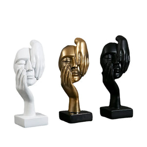 Abstract Resin Mask Statues - European Miniature Figurines for Home Decor, Office, Living Room or Gift