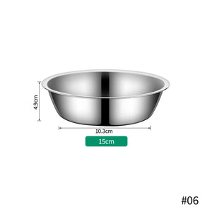 Large Capacity Stainless Steel Bowl - Durable and Economical for Cats and Dogs