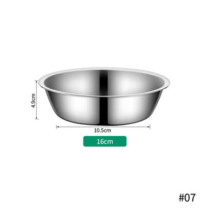 Large Capacity Stainless Steel Bowl - Durable and Economical for Cats and Dogs