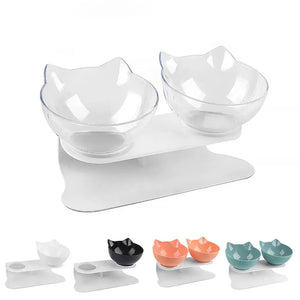 Non-Slip Cat Bowls with Sloped Stand – Ideal for Cats and Kittens