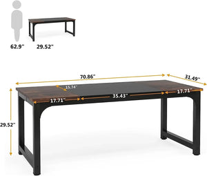 Modern Computer Desk - Large Desk for Home Office, Study or Work Table