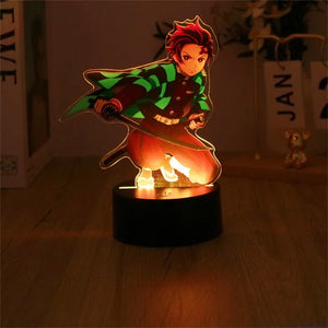 3D-Anime-Figurenlampen, Tanjirou Nezuko Zenitsu Nachtlicht, LED-Lampe mit Fernbedienung, Smart Touch-Lampe, Raumdekoration, Geburtstags-Weihnachtsgeschenk