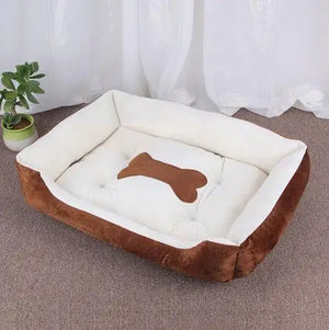 Candy Color Cozy Dog Bed – Comfortable Square Nest for Dogs and Cats