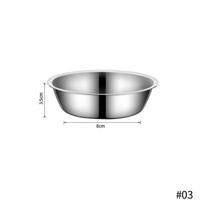 Large Capacity Stainless Steel Bowl - Durable and Economical for Cats and Dogs