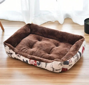 Candy Color Cozy Dog Bed – Comfortable Square Nest for Dogs and Cats