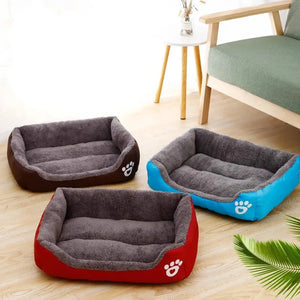 Candy Color Cozy Dog Bed – Comfortable Square Nest for Dogs and Cats