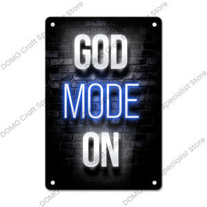 Gaming Neon Metal Sign – Retro Wall Decor