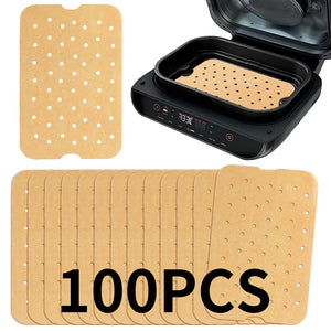 100 antihaftbeschichtetes, perforiertes Backpapier für Heißluftfritteusen – 
Kompatibler Ninja Foodi Smart XL FG551, ideales Kochgerät für den 6-in-1-Innengrill