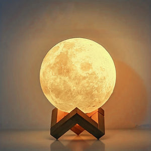 Moon Shape Night Light - Elegant Planetary Lighting for Home Decor - 8cm