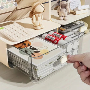 Multi-tiered pen holder, large capacity organizer with angled inserts