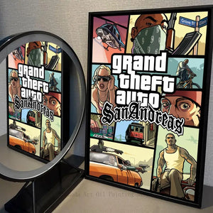 GTA 5 Sticker Poster – Waterproof Wall Decor