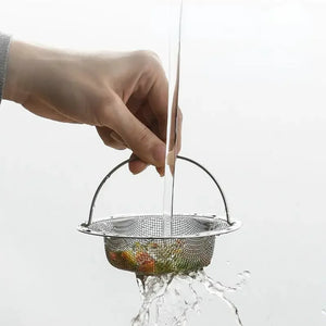 Stainless Steel Kitchen Sink Strainer - Food Waste &amp; Hair Catcher, 1 Piece, Great for Keeping Your Bathtub Clean