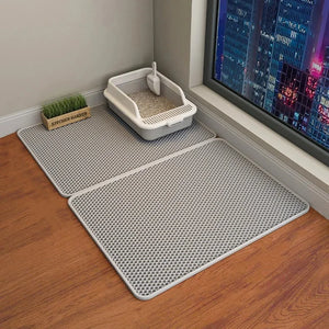 Double Layer EVA Litter Mat - Durable and Waterproof for Cats