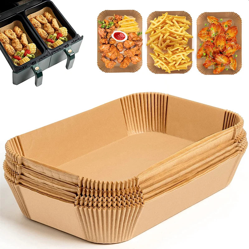 Disposable Non-Stick Air Fryer Liners -
 Oil Resistant Baking Mat for Microwave, BBQ and Oven