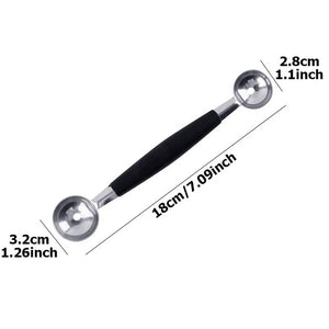 Stainless Steel Multi-Function Baller Spoon - Ideal for Watermelon, Fruit and Ice Cream